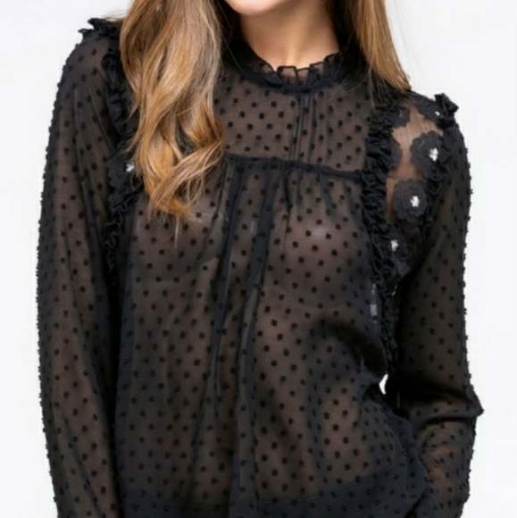 ♥️New Pol dot lace top - Picture 3 of 11